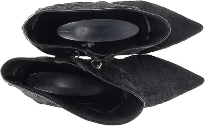 Valentino Vintage Pre-owned Polyester boots Black Dames