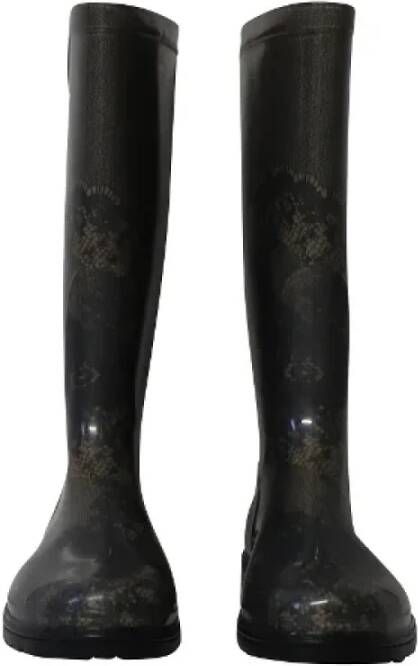 Valentino Vintage Pre-owned Rubber boots Black Dames