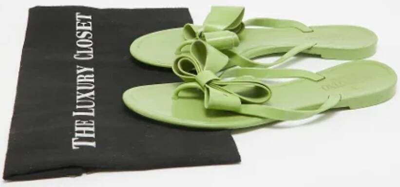 Valentino Vintage Pre-owned Rubber flats Green Dames