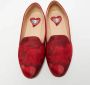 Valentino Vintage Pre-owned Satin flats Red Dames - Thumbnail 3