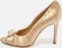 Valentino Vintage Pre-owned Satin heels Beige Dames - Thumbnail 2