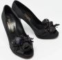 Valentino Vintage Pre-owned Satin heels Black Dames - Thumbnail 4