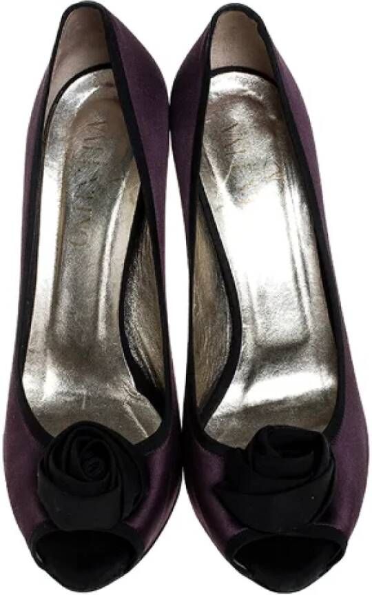 Valentino Vintage Pre-owned Satin heels Purple Dames