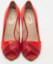 Valentino Vintage Pre-owned Satin heels Red Dames - Thumbnail 3
