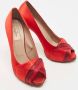 Valentino Vintage Pre-owned Satin heels Red Dames - Thumbnail 4