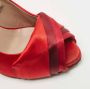 Valentino Vintage Pre-owned Satin heels Red Dames - Thumbnail 7