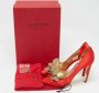 Valentino Vintage Pre-owned Satin heels Red Dames - Thumbnail 9