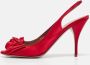 Valentino Vintage Pre-owned Satin heels Red Dames - Thumbnail 2