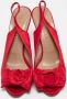 Valentino Vintage Pre-owned Satin heels Red Dames - Thumbnail 3