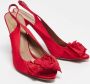Valentino Vintage Pre-owned Satin heels Red Dames - Thumbnail 4