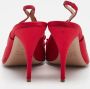 Valentino Vintage Pre-owned Satin heels Red Dames - Thumbnail 5