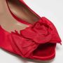 Valentino Vintage Pre-owned Satin heels Red Dames - Thumbnail 7