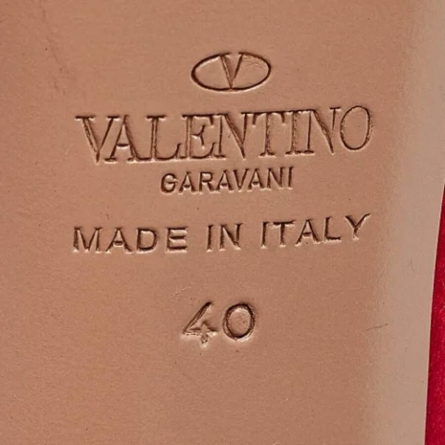 Valentino Vintage Pre-owned Satin heels Red Dames
