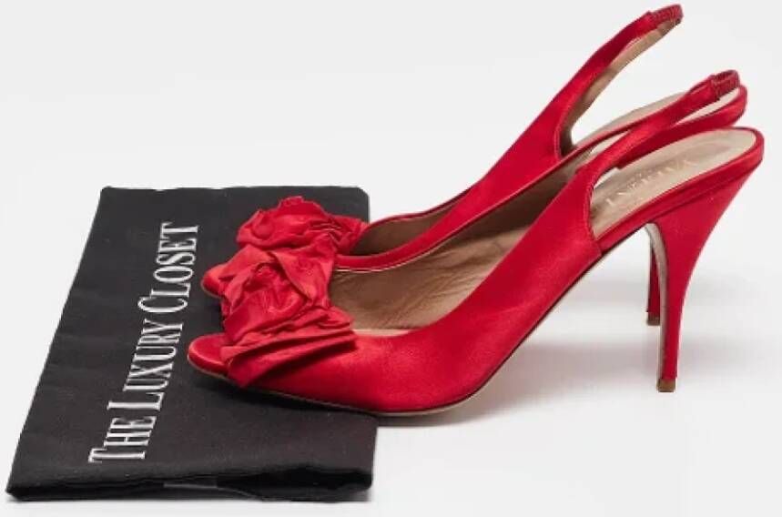 Valentino Vintage Pre-owned Satin heels Red Dames