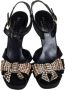 Valentino Vintage Pre-owned Satin sandals Black Dames - Thumbnail 2
