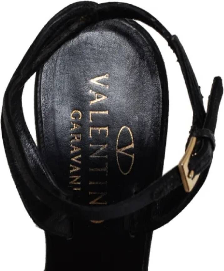 Valentino Vintage Pre-owned Satin sandals Black Dames