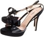 Valentino Vintage Pre-owned Satin sandals Black Dames - Thumbnail 3