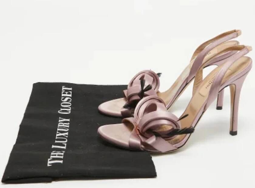 Valentino Vintage Pre-owned Satin sandals Purple Dames