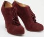 Valentino Vintage Pre-owned Suede boots Red Dames - Thumbnail 3