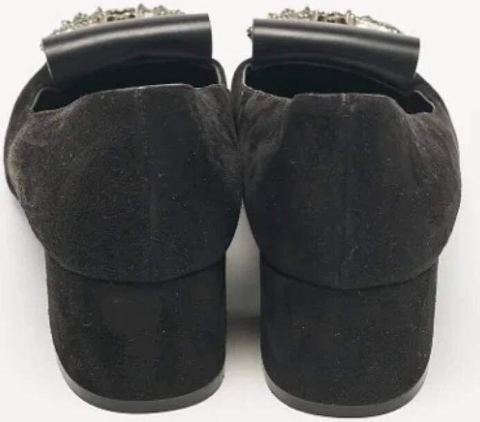 Valentino Vintage Pre-owned Suede heels Black Dames
