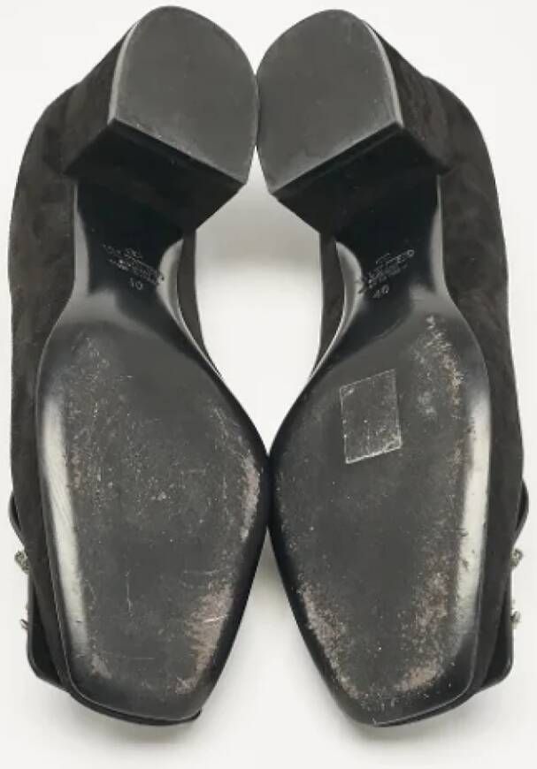 Valentino Vintage Pre-owned Suede heels Black Dames