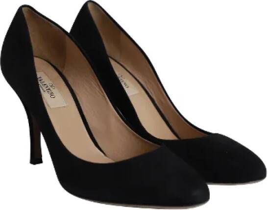 Valentino Vintage Pre-owned Suede heels Black Dames