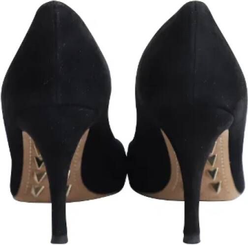 Valentino Vintage Pre-owned Suede heels Black Dames