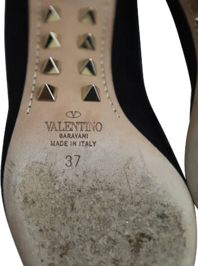 Valentino Vintage Pre-owned Suede heels Black Dames