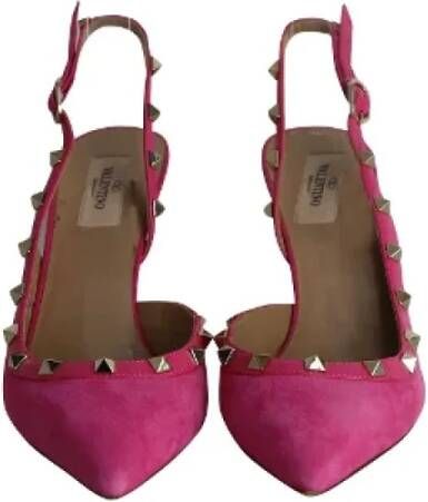 Valentino Vintage Pre-owned Suede heels Pink Dames