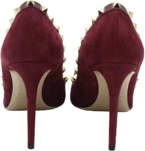Valentino Vintage Pre-owned Suede heels Red Dames
