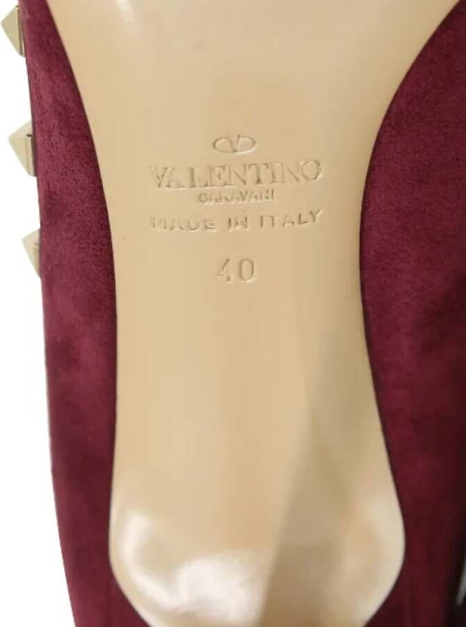 Valentino Vintage Pre-owned Suede heels Red Dames