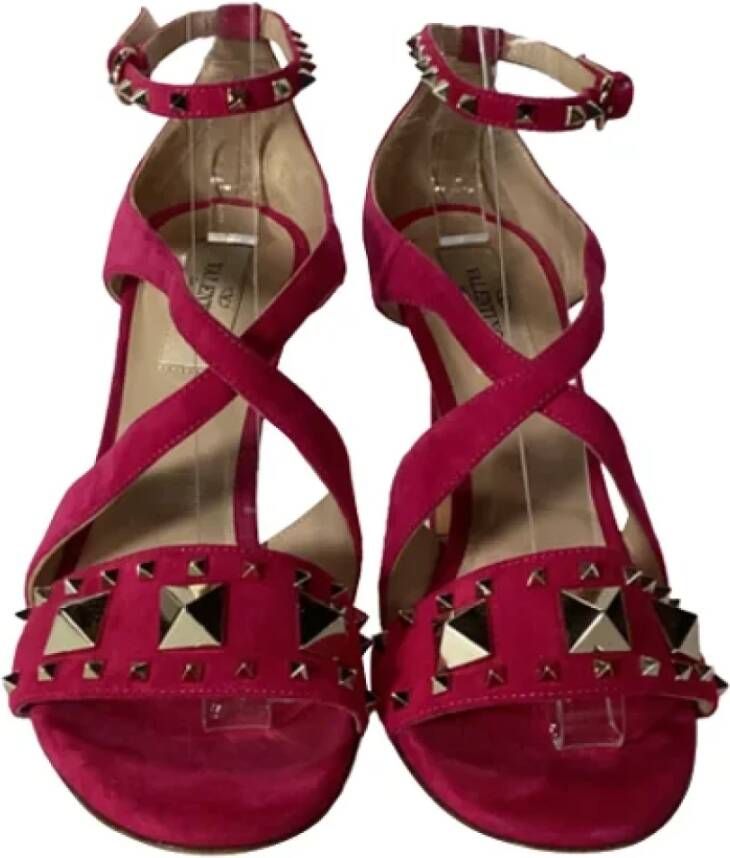 Valentino Vintage Pre-owned Suede sandals Pink Dames