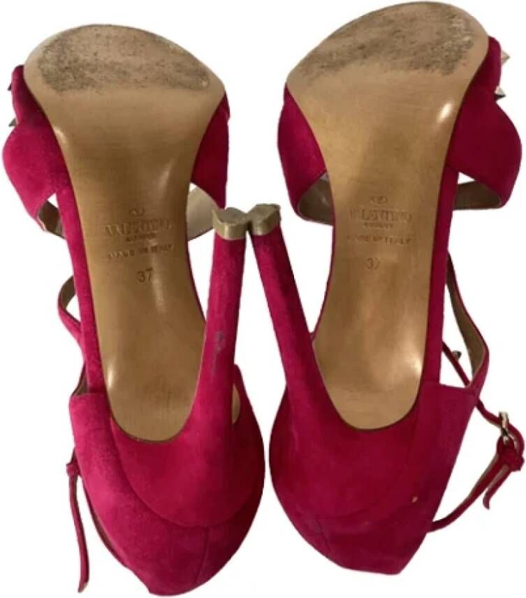 Valentino Vintage Pre-owned Suede sandals Pink Dames