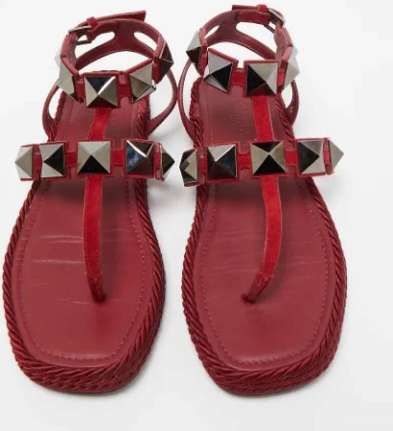 Valentino Vintage Pre-owned Suede sandals Red Dames