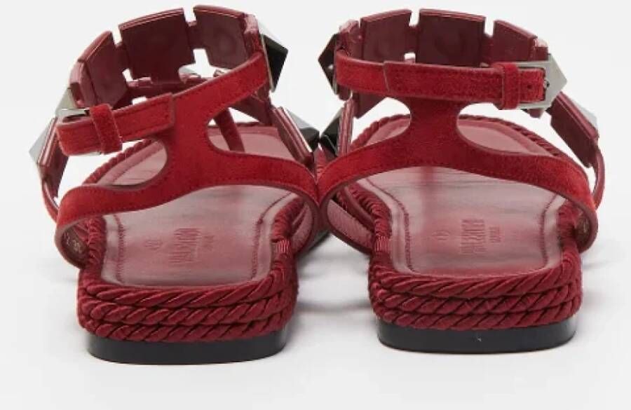 Valentino Vintage Pre-owned Suede sandals Red Dames