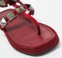 Valentino Vintage Pre-owned Suede sandals Red Dames - Thumbnail 6