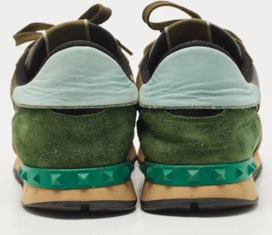 Valentino Vintage Pre-owned Suede sneakers Green Dames