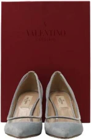 Valentino Vintage Pre-owned Velvet heels Blue Dames