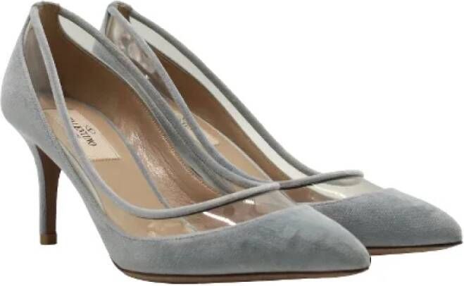 Valentino Vintage Pre-owned Velvet heels Blue Dames
