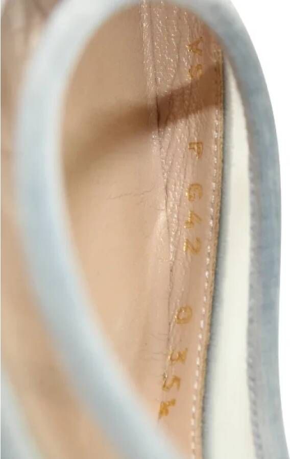 Valentino Vintage Pre-owned Velvet heels Blue Dames