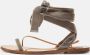 Valentino Vintage Pre-owned Velvet sandals Gray Dames - Thumbnail 2