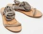 Valentino Vintage Pre-owned Velvet sandals Gray Dames - Thumbnail 4