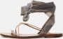 Valentino Vintage Pre-owned Velvet sandals Gray Dames - Thumbnail 2