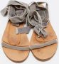 Valentino Vintage Pre-owned Velvet sandals Gray Dames - Thumbnail 3