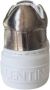Valentino Witte Leren Sneaker Gunmetal Inzet White Dames - Thumbnail 2