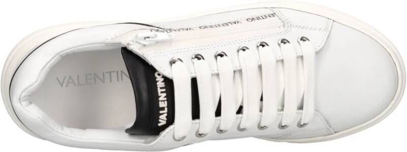 Valentino Witte leren sneakers met hak van 4 cm