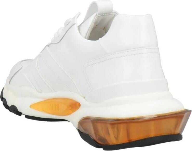 Valentino Witte Leren Sneakers met Vlogo Detail White Heren