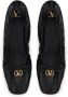 Valentino Zwarte Gerimpelde Ballerina Schoenen met VLogo Black Dames - Thumbnail 4