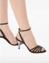 Valentino Zwarte Leren Hoge Hak Sandalen - Thumbnail 2