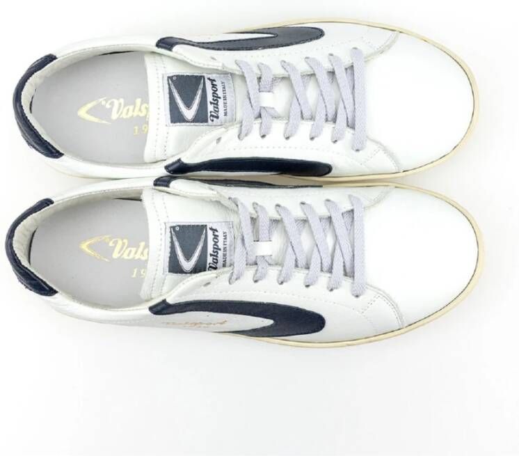 Valsport 1920 Blauwe Leren Sneakers Boomerang Zool